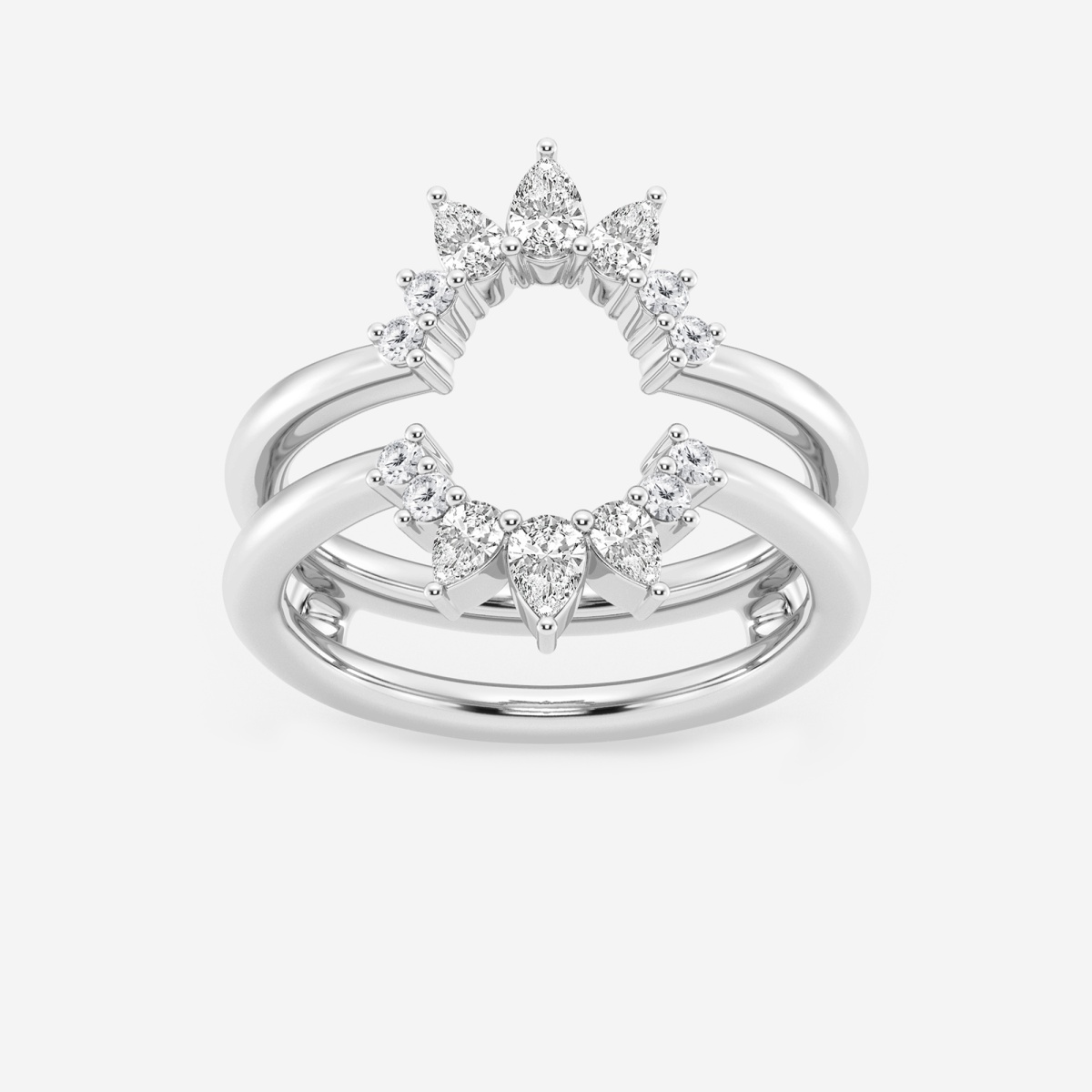 1/2 ctw Pear Lab Grown Diamond Ring Enhancer
