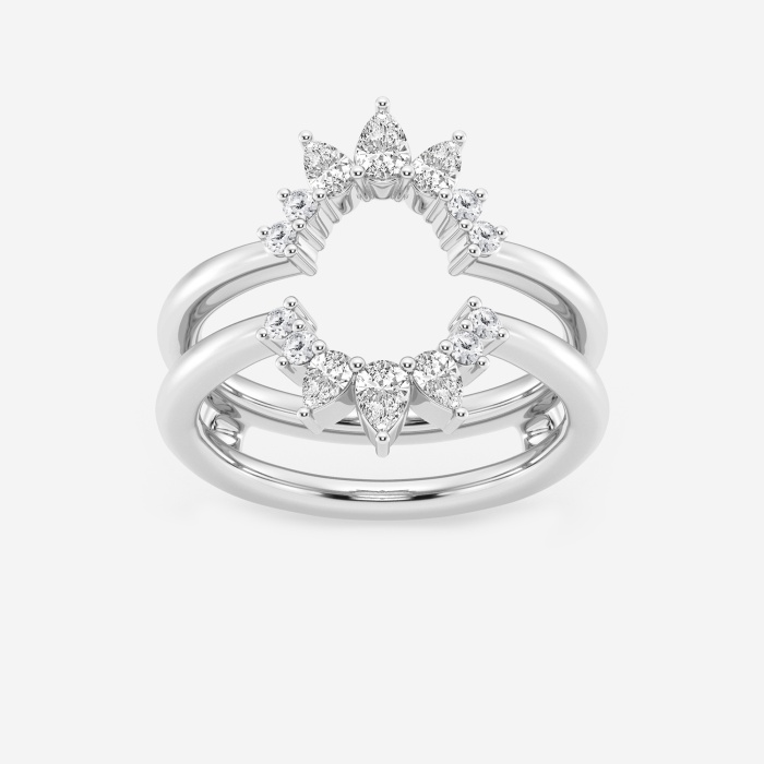 1/2 ctw Pear Lab Grown Diamond Ring Enhancer