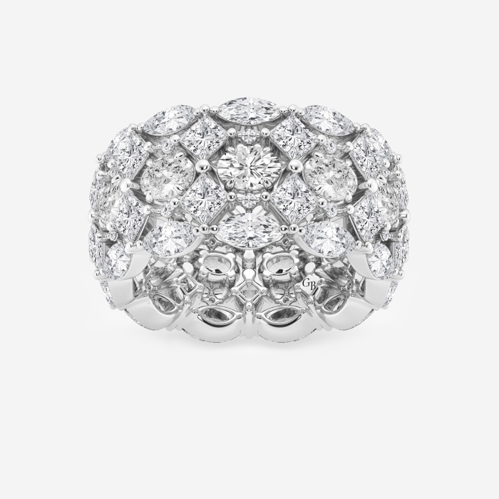 7 ctw Mosaic Design Multi-Shape Lab Grown Diamond Eternity Band