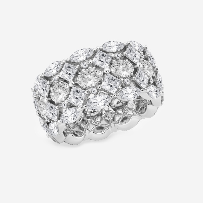 7 ctw Mosaic Design Multi-Shape Lab Grown Diamond Eternity Band
