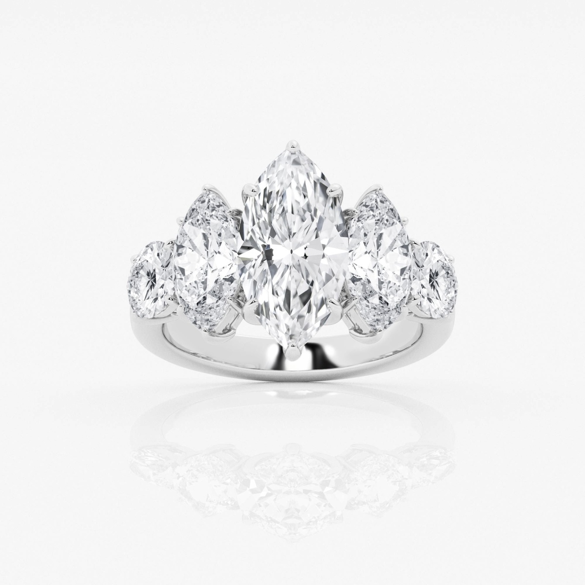 6 1/5 ctw Marquise Lab Grown Diamond Three-Stone Engagement Ring