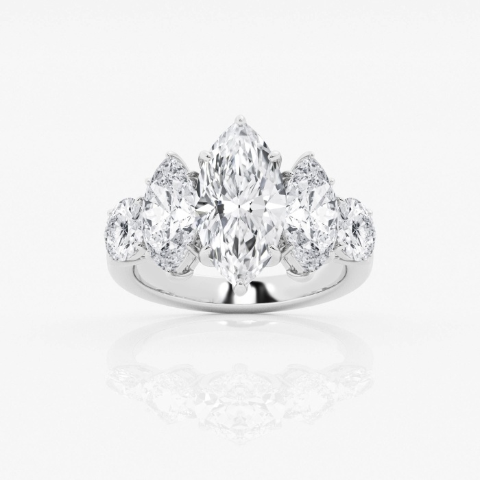 6 1/5 ctw Marquise Lab Grown Diamond Three-Stone Engagement Ring