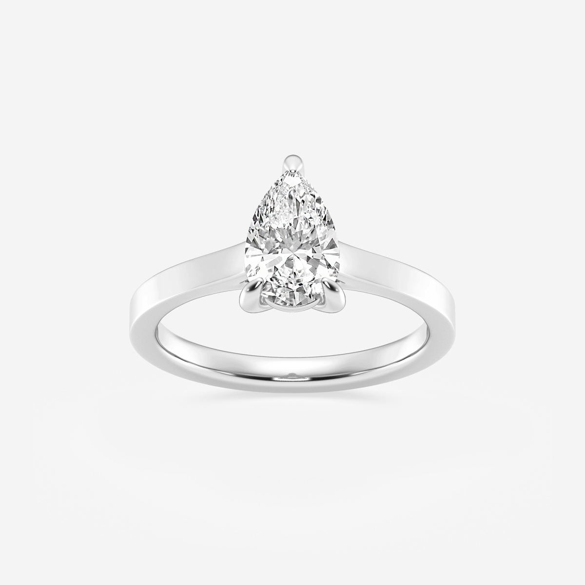 1 ctw Pear Lab Grown Diamond Solitaire Engagement Ring
