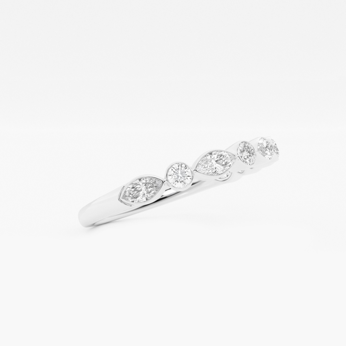 Additional Image 1 for  3/8 ctw Round and Marquise Lab Grown Diamond Stackable Ring