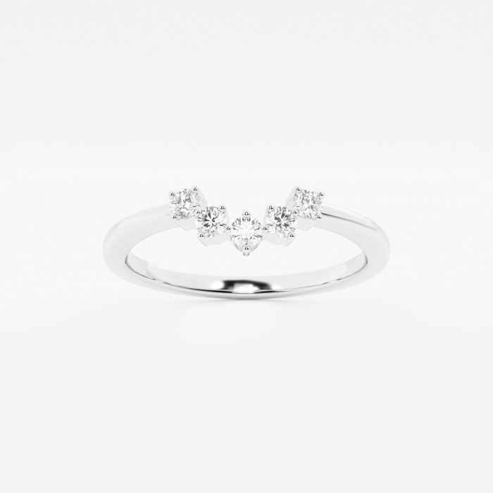 1/10 ctw Round Lab Grown Diamond Collar Wedding Band