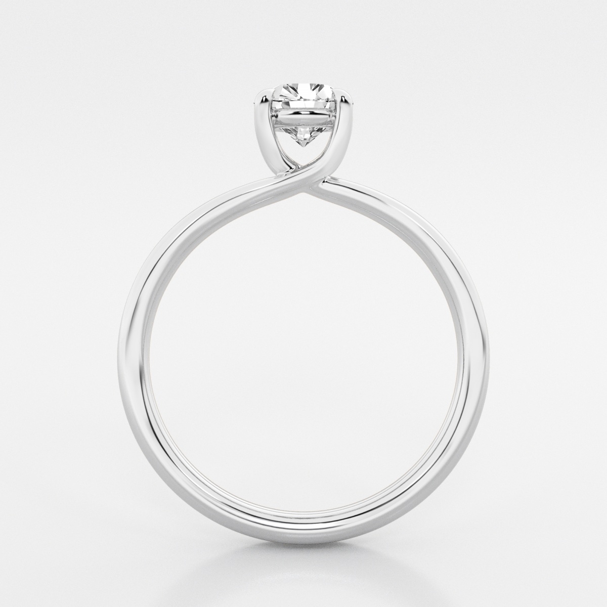 Additional Image 1 for  3/4 ctw Round Lab Grown Diamond Double Shank Trellis Solitaire Engagement Ring