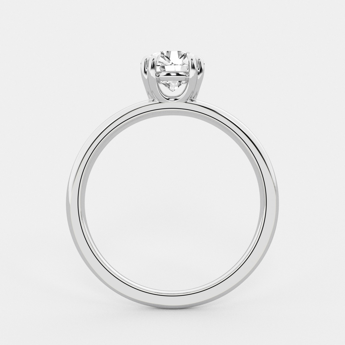 Additional Image 1 for  3/4 ctw Round Lab Grown Diamond Double Band Solitaire Engagement Ring