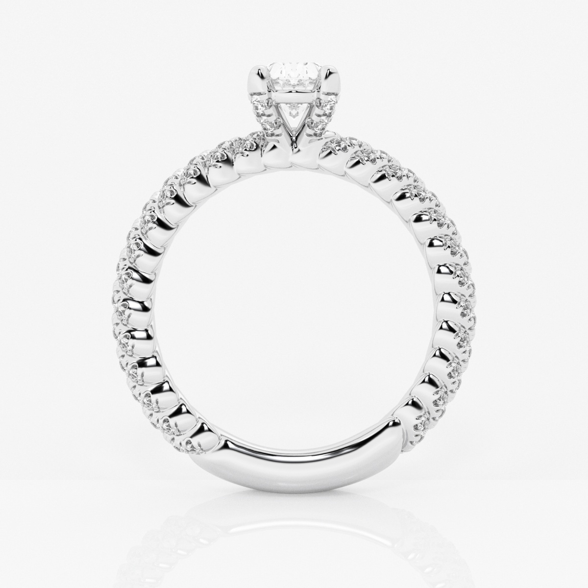 Additional Image 1 for  1 2/5 ctw Oval Lab Grown Diamond Braided Hidden Halo Engagement Ring