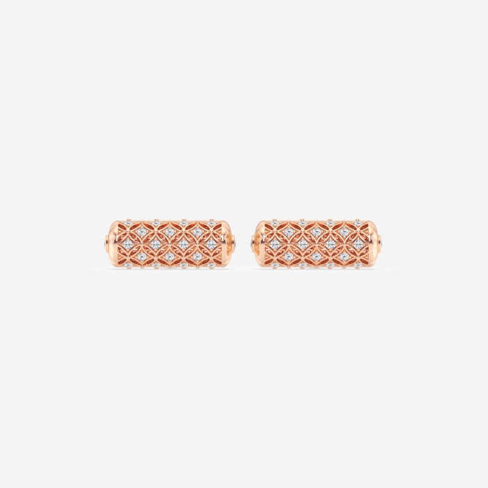 1 ctw Round Lab Grown Diamond Filigree Cufflinks
