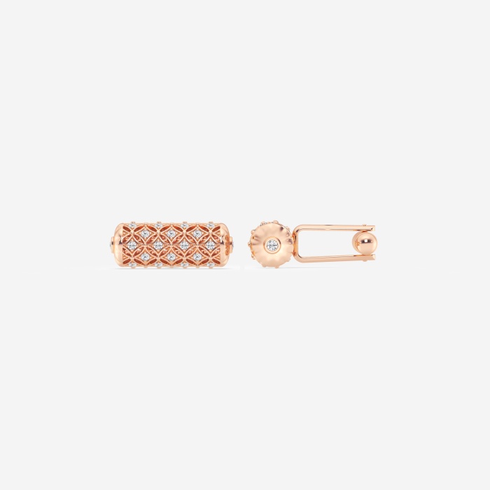 1 ctw Round Lab Grown Diamond Filigree Cufflinks