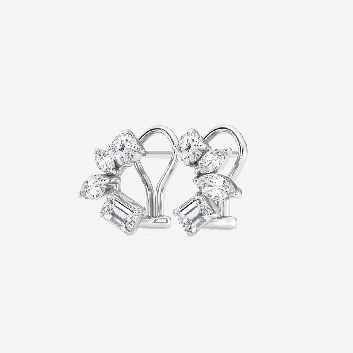 Additional Image 1 for  2 ctw Multi-Shape Lab Grown Diamond Fashion Earrings