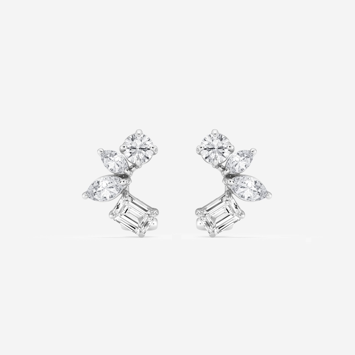 2 ctw Multi-Shape Lab Grown Diamond Fashion Earrings