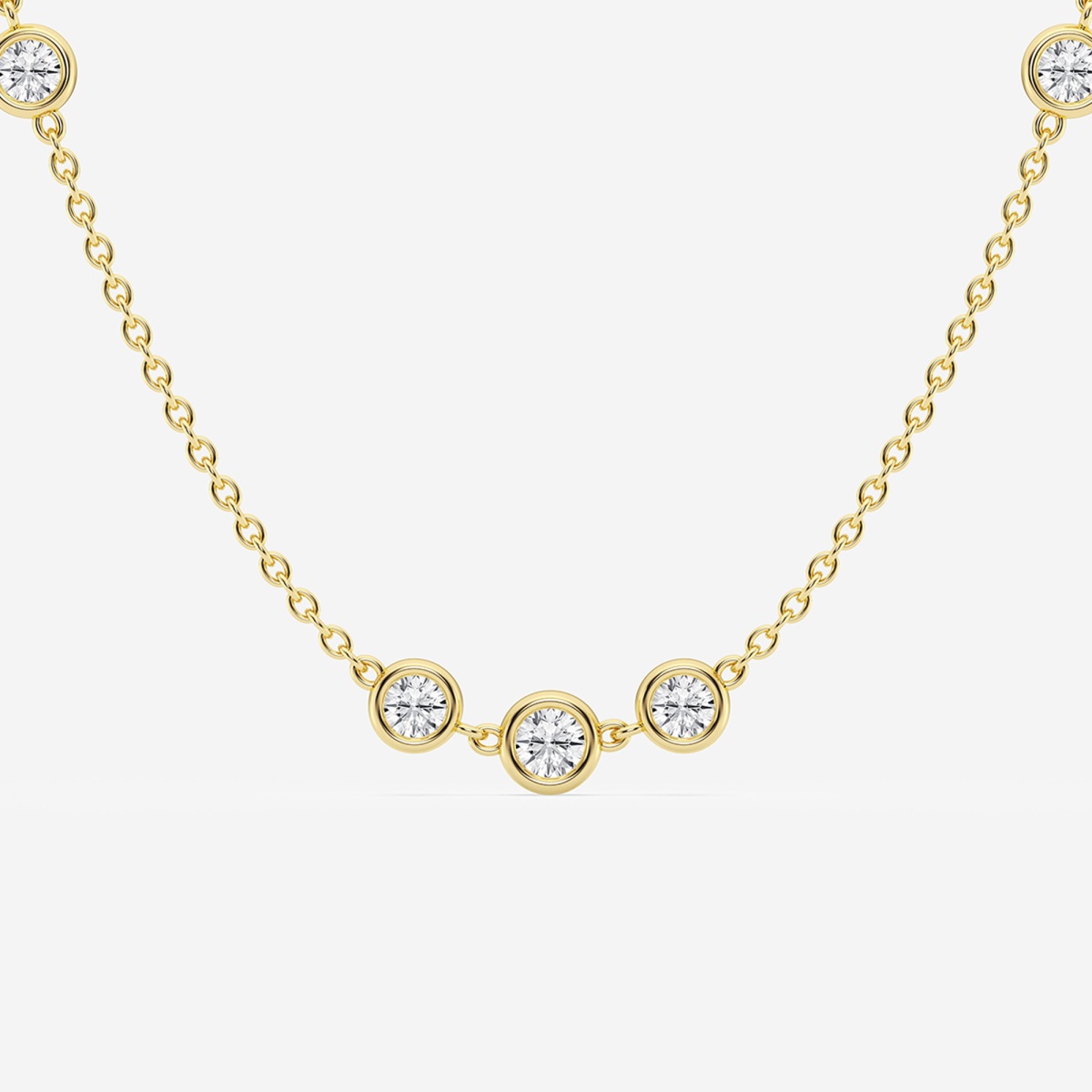 Additional Image 1 for  5 ctw Round Lab Grown Diamond Bezel Set Fashion Necklace
