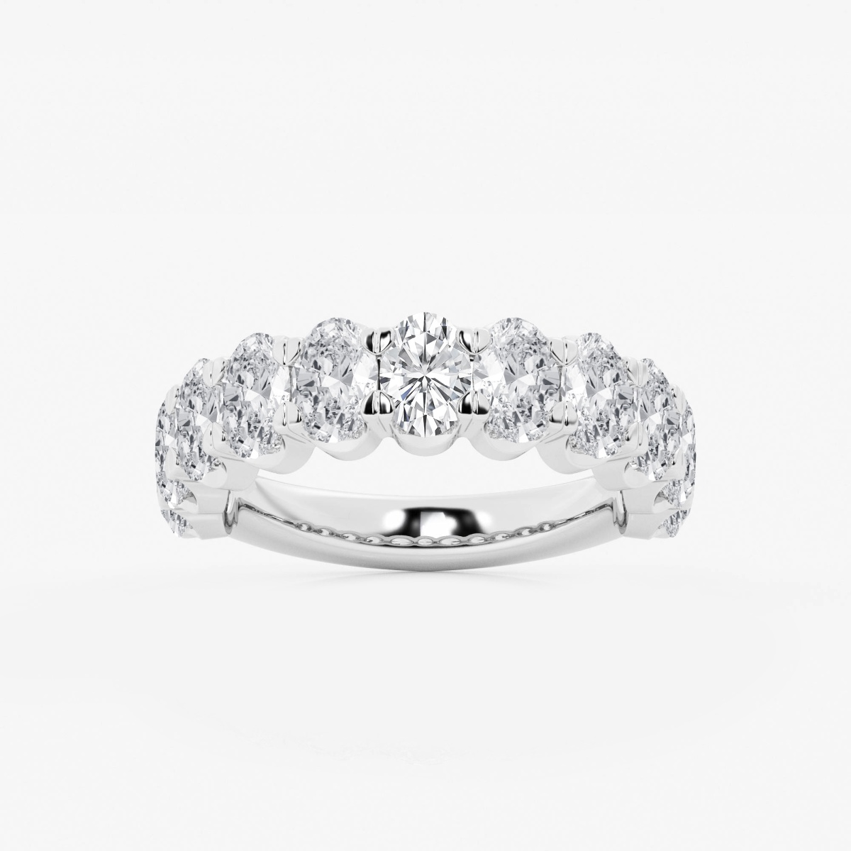 3 ctw Oval Lab Grown Diamond  Wedding Band