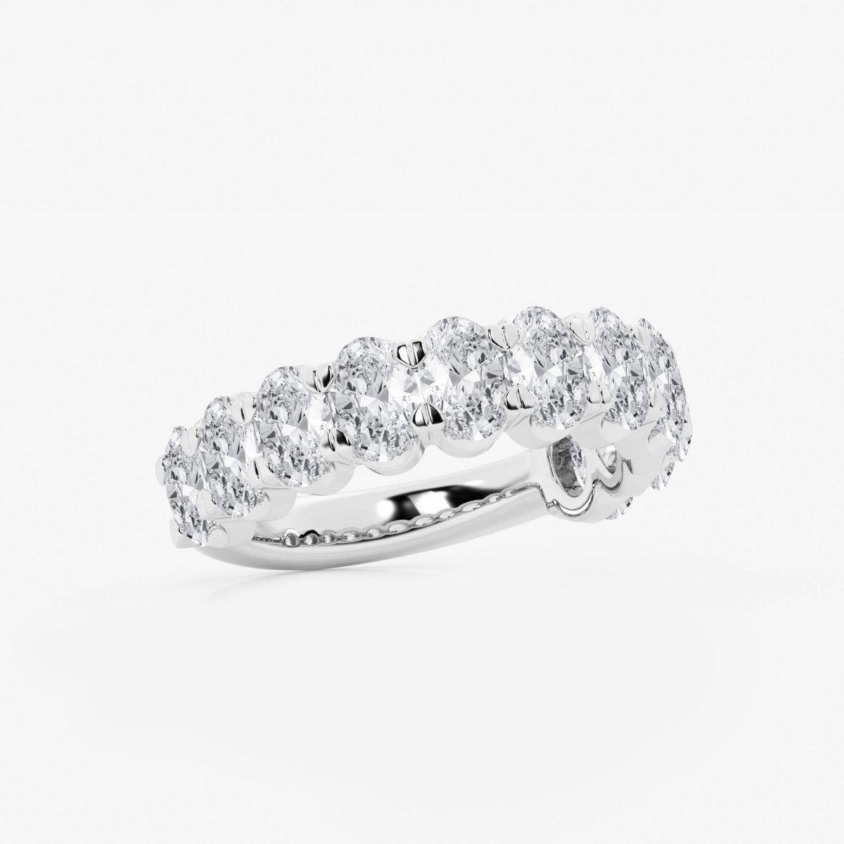 Additional Image 1 for  3 ctw Oval Lab Grown Diamond  Wedding Band