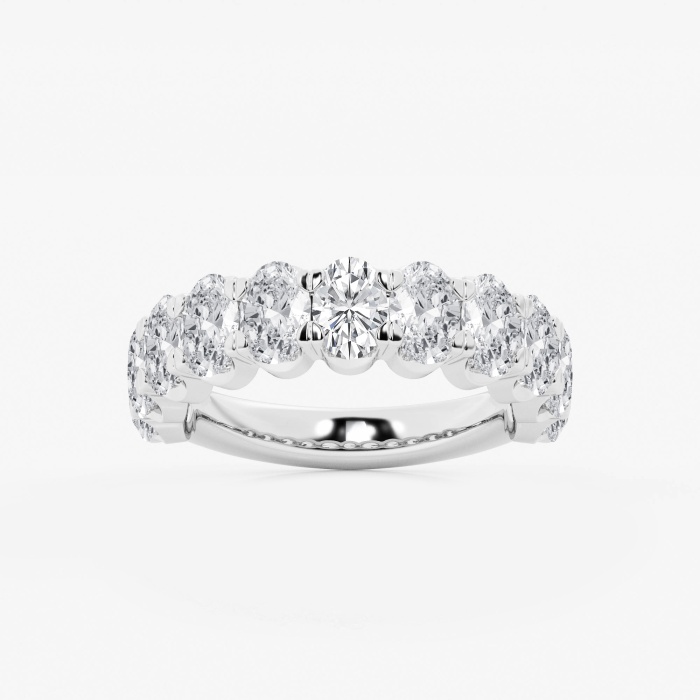 3 ctw Oval Lab Grown Diamond  Wedding Band