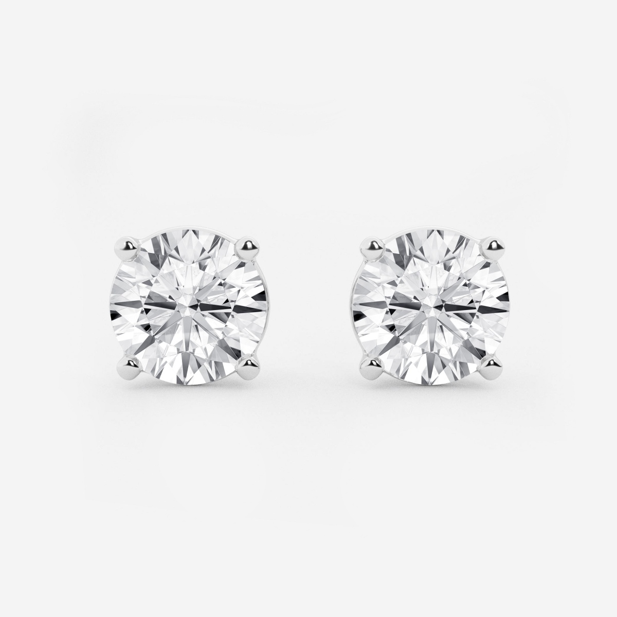 5 ctw Round Lab Grown Diamond Certified Stud Earrings