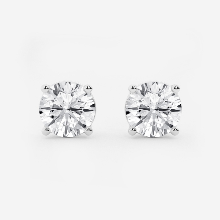 5 ctw Round Lab Grown Diamond Certified Stud Earrings