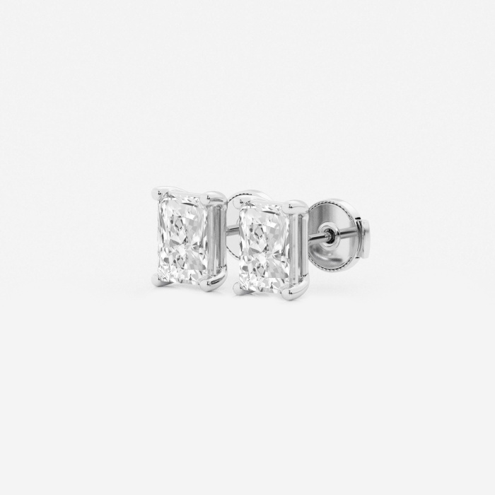 1 ctw Radiant Lab Grown Diamond Four Prong Stud Earrings