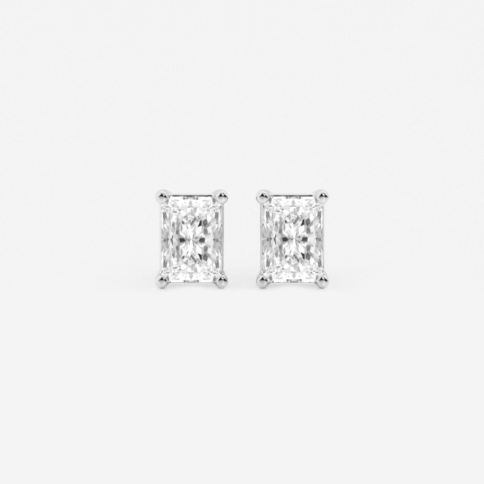 1 ctw Radiant Lab Grown Diamond Four Prong Stud Earrings