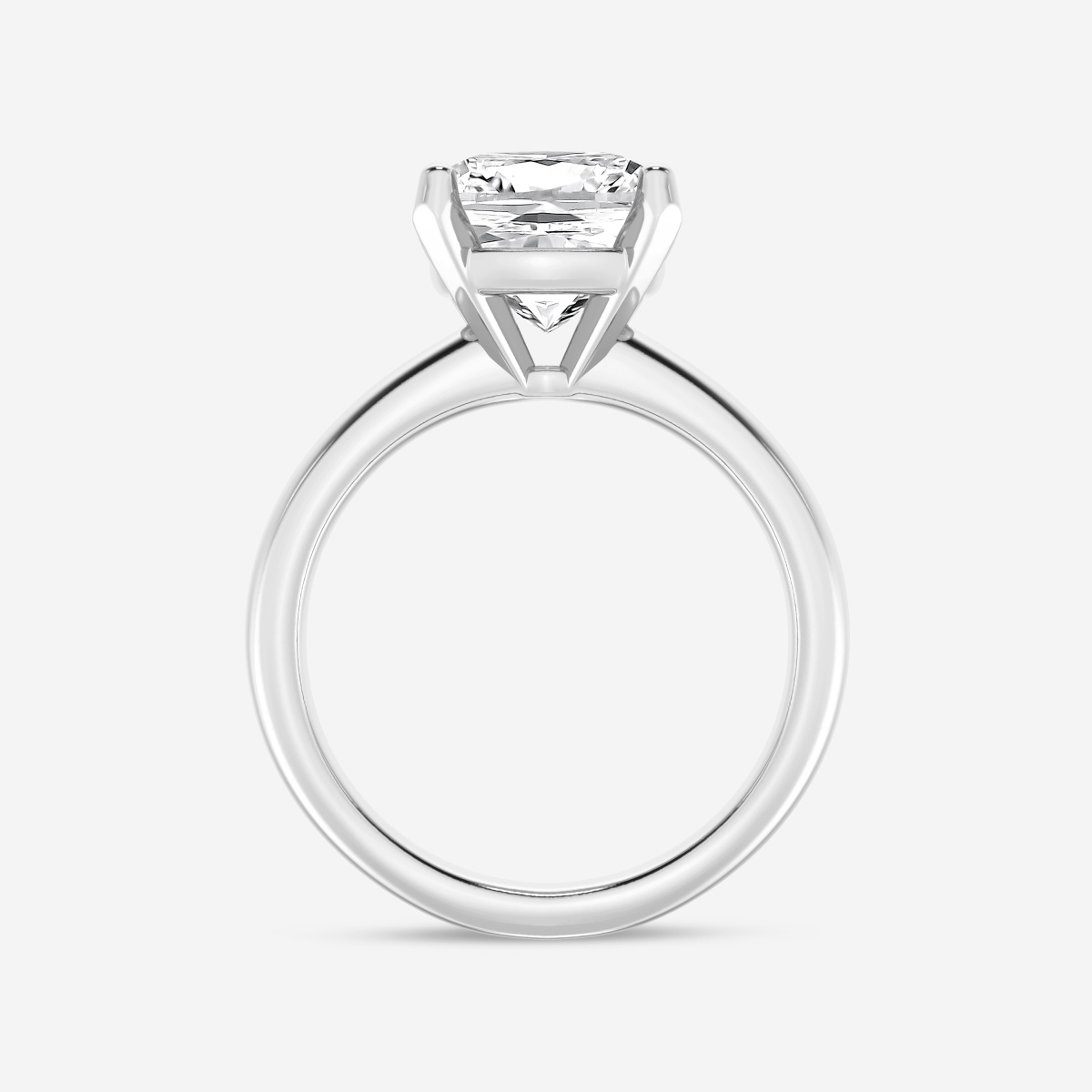 Additional Image 1 for  4 ctw Cushion Lab Grown Diamond Classic Solitaire Engagement Ring