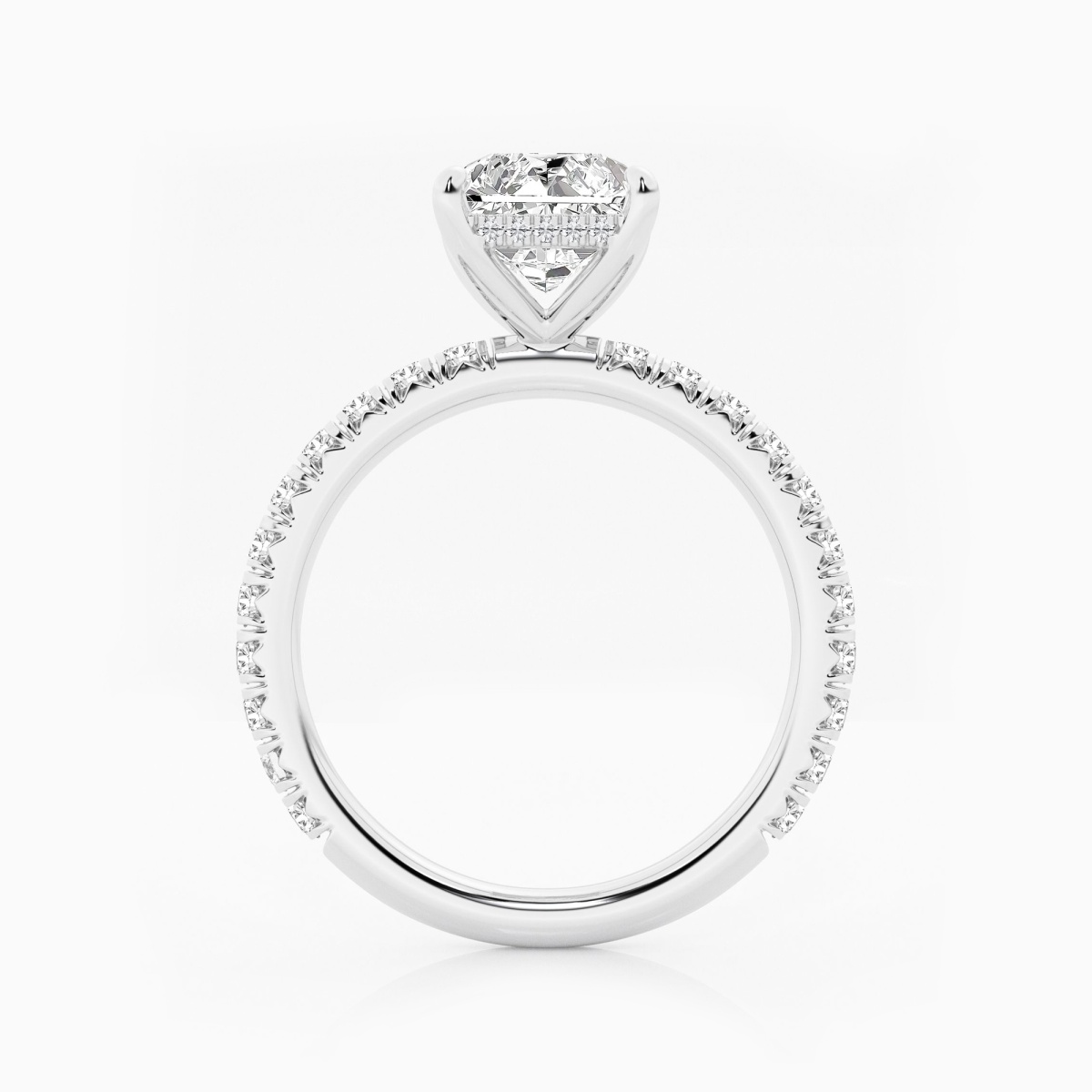 Additional Image 1 for  4 1/3 ctw Radiant Lab Grown Diamond Hidden Halo Bridal Set
