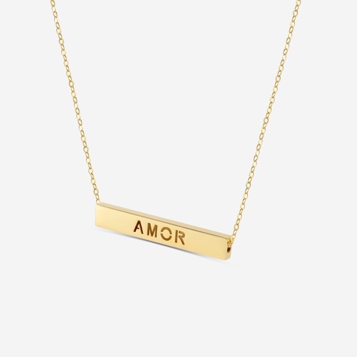 Plain Gold Amor Mama Necklace