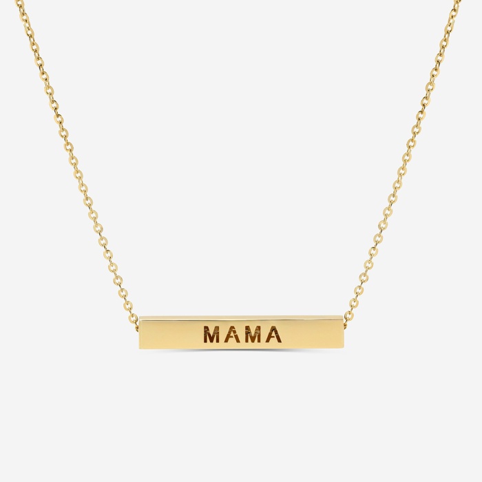 Plain Gold Amor Mama Necklace