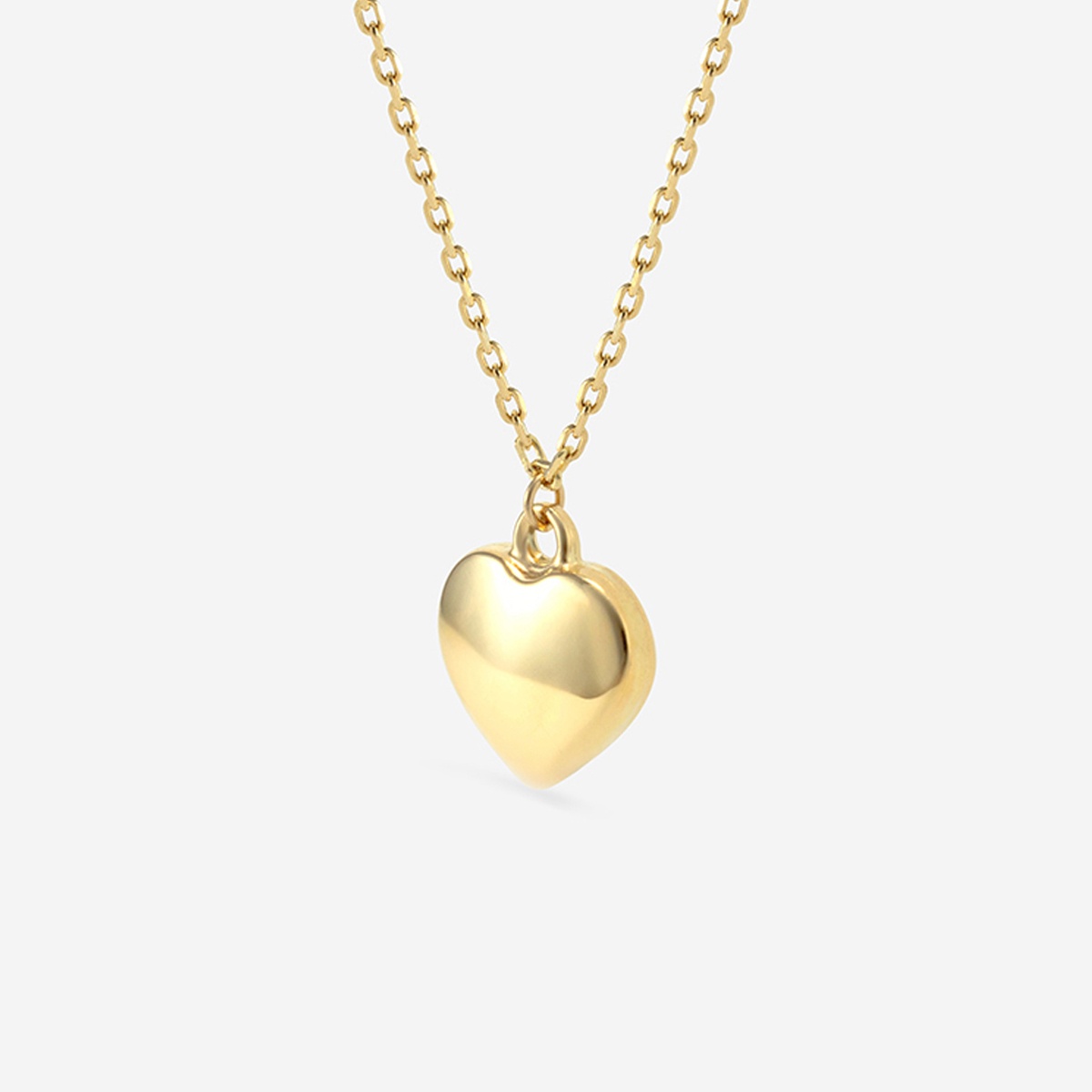 Additional Image 1 for  Plain Gold Heart Necklace With Extender
