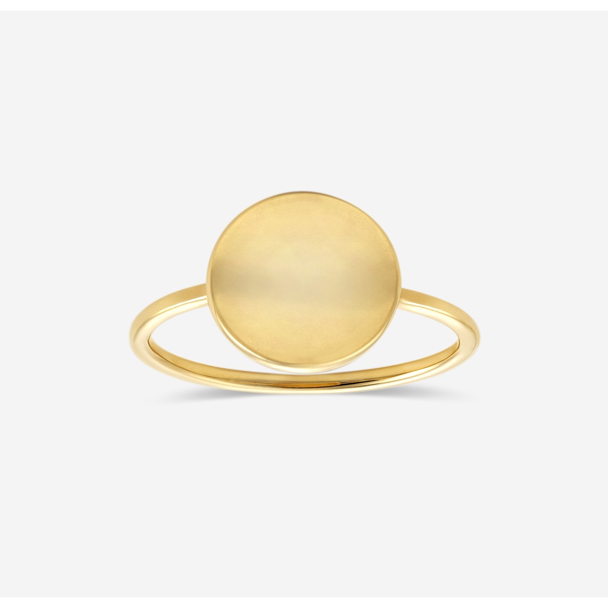 Plain Gold Round Plate Fashion Ring