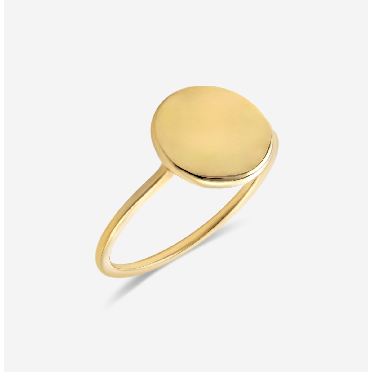 Additional Image 1 for  Plain Gold Round Plate Fashion Ring
