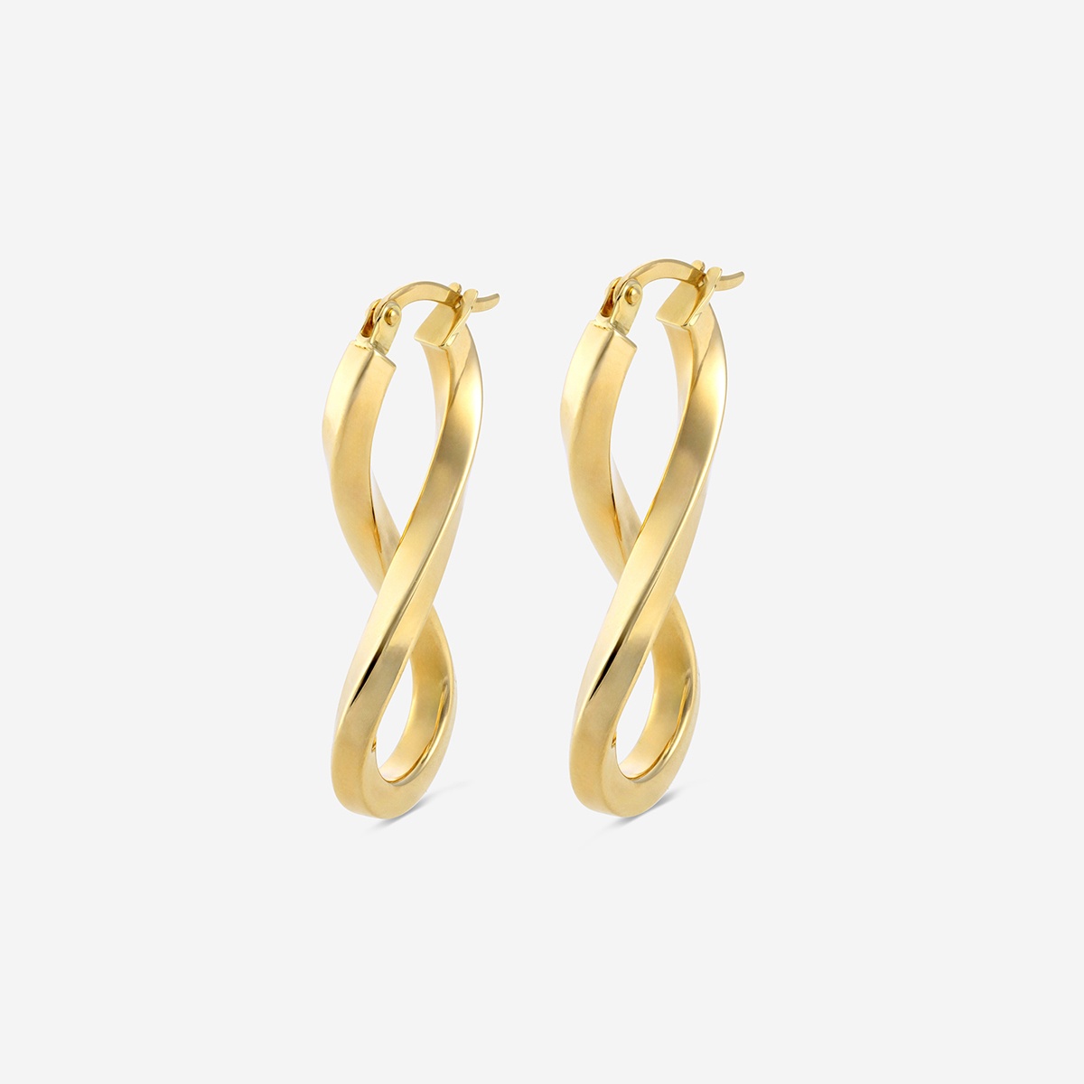 Additional Image 1 for  Twisted Infinity 8-Shaped Hoop Earrings