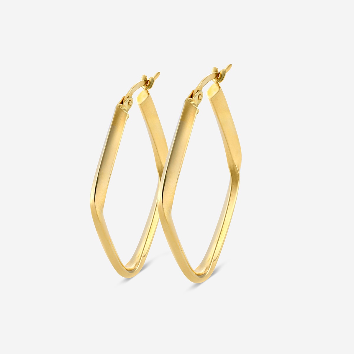 Additional Image 1 for  Plain Square Hoop Earrings